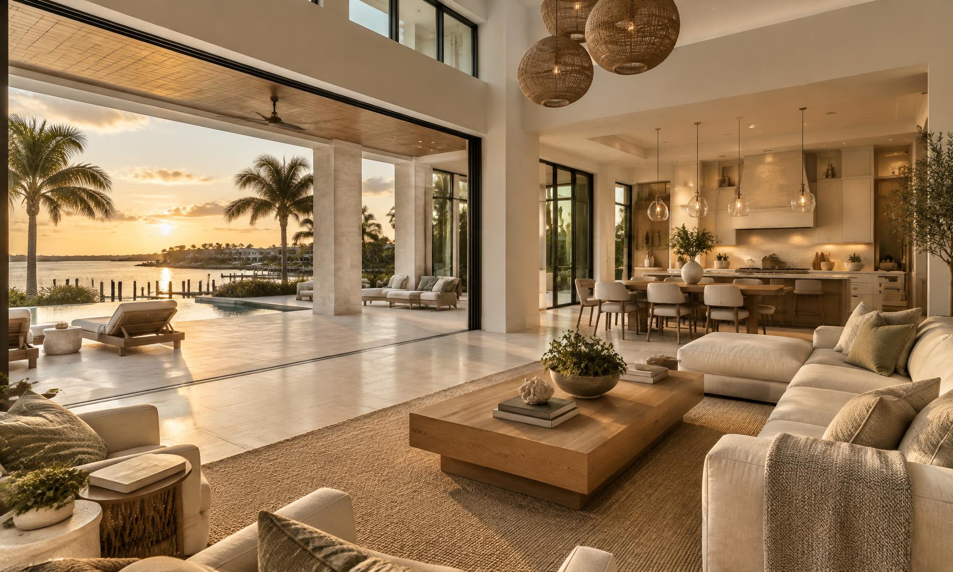 Warm, open Florida home with seamless indoor-outdoor living